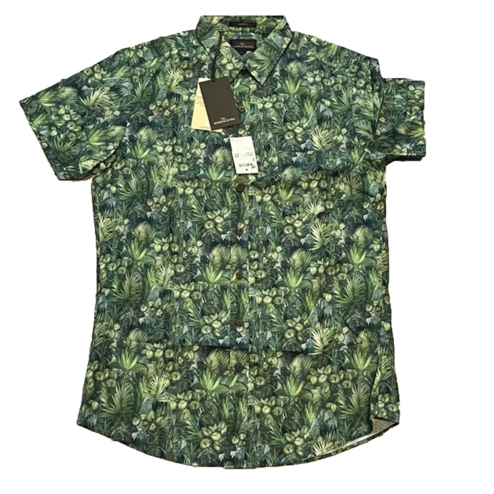 Rodd & Gunn Jungle Button Down Short Sleeve Top Men’s Small NWT